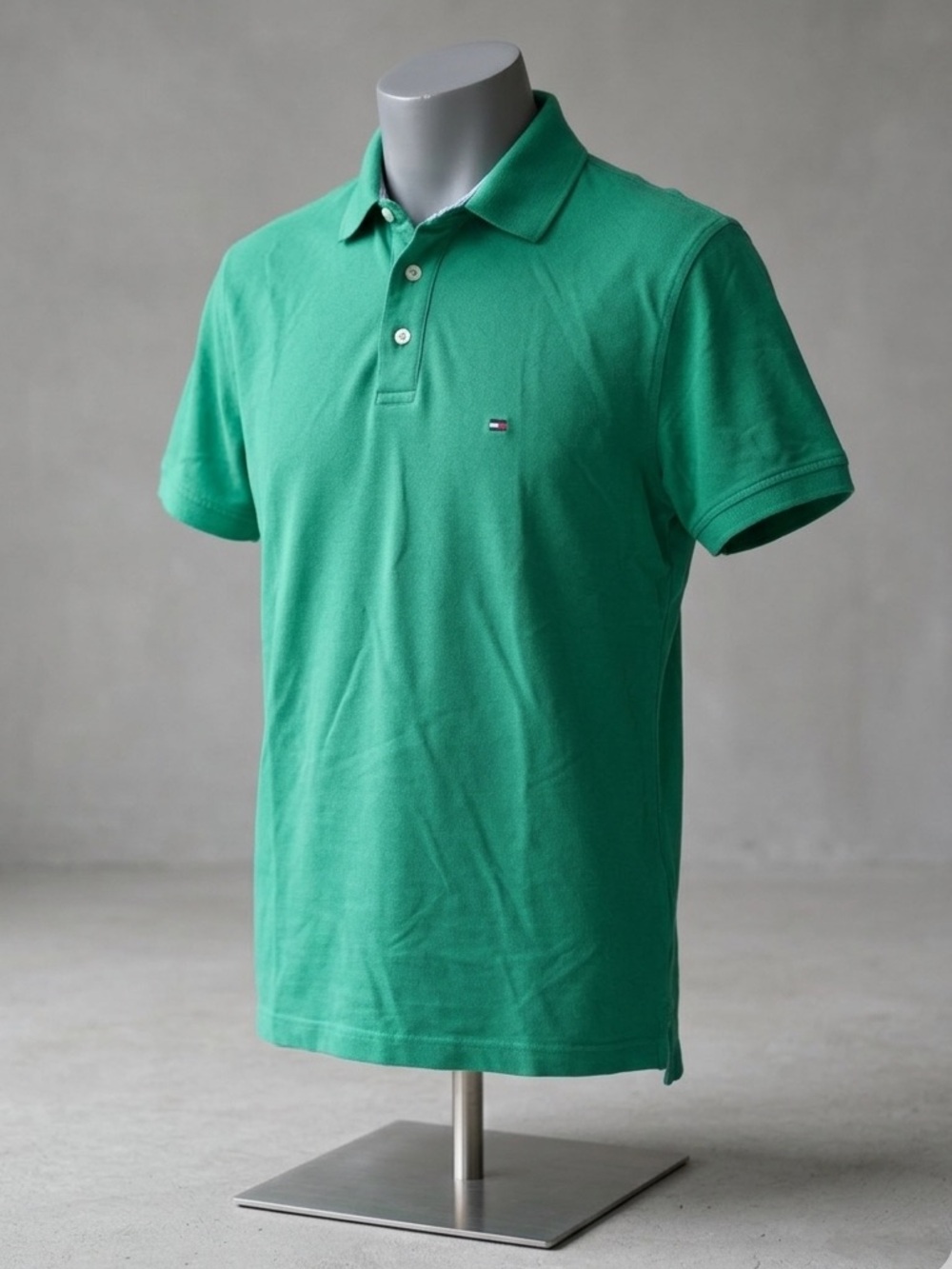 Tommy Hilfiger Men's Classic Pique Polo Shirt - Green - Size L (Large)